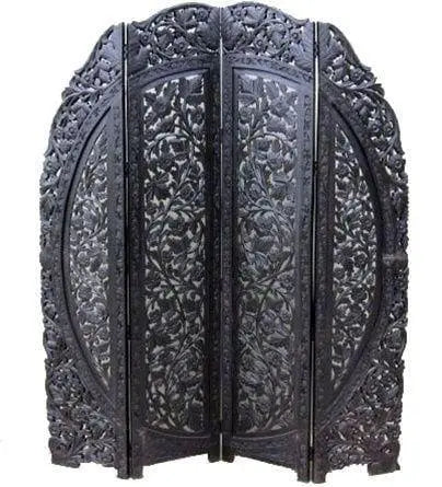 4 panel Wooden Handicrafts Room Divider Partition for Living Room 4 Panels - Room Screen Panels Wooden Partition Room Dividers for Home & Kitchen Office - Ouch Cart