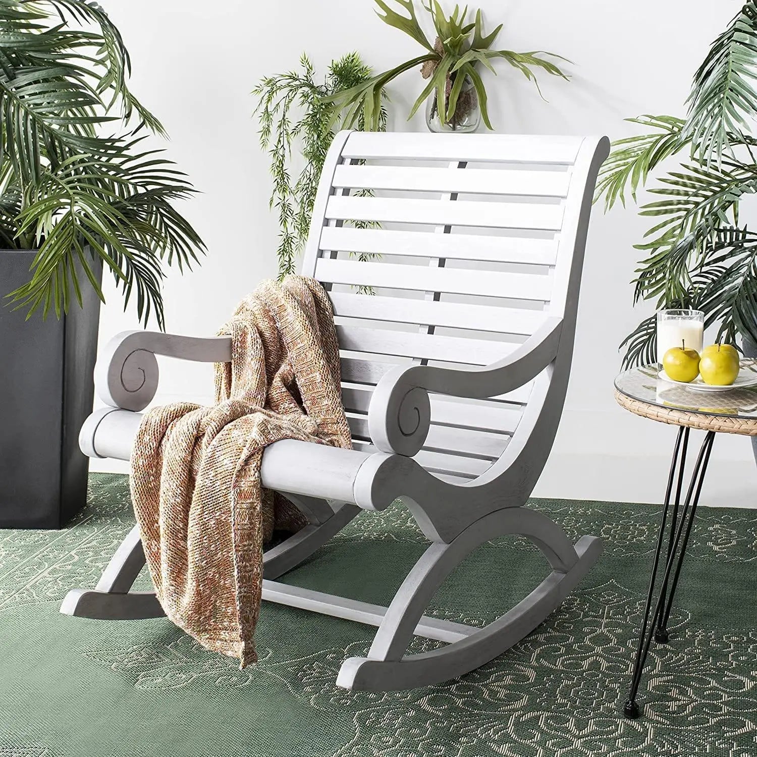 Outdoor Collection Sonora Ash Grey Rocking Chair - Ouch Cart