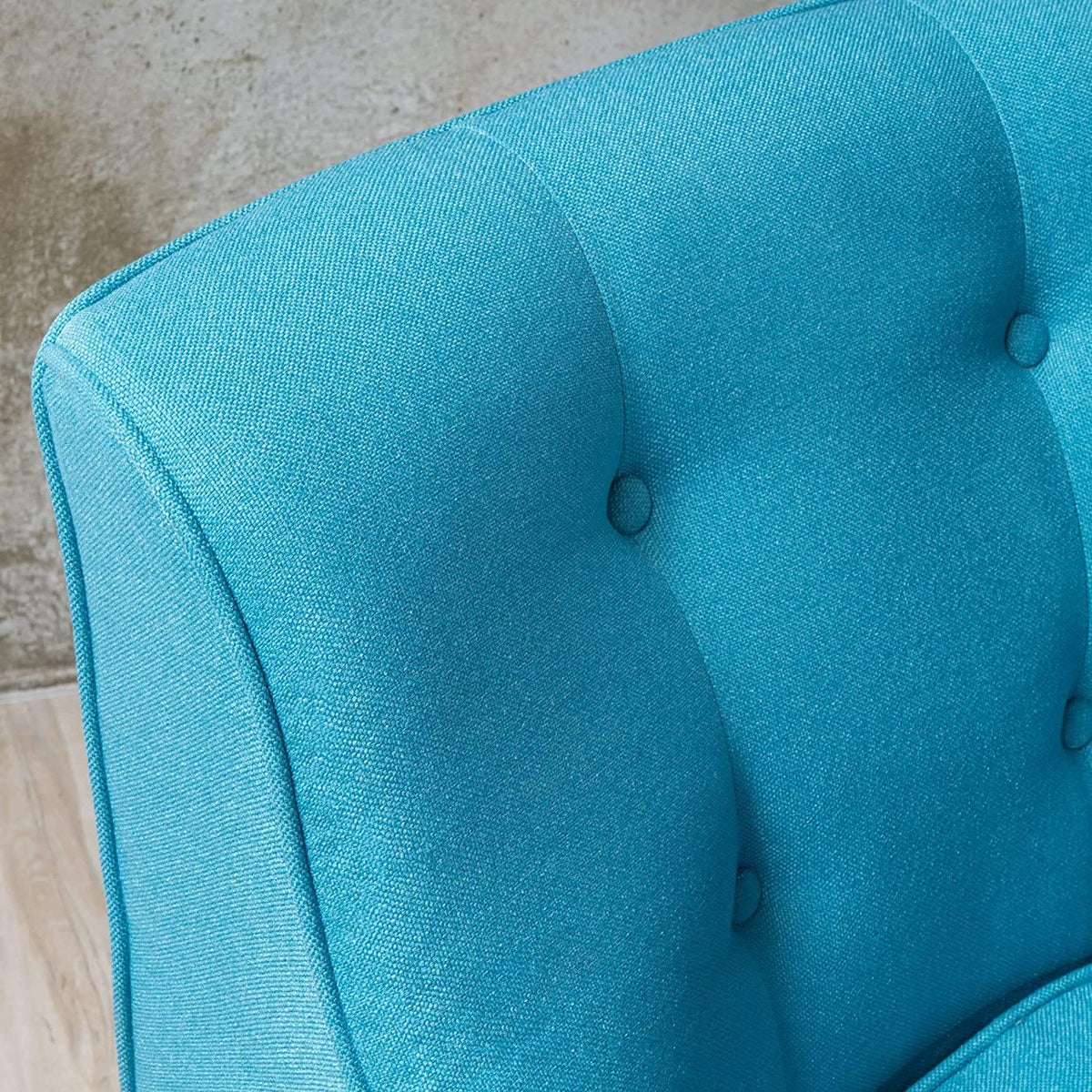 Felicity Mid-Century Fabric Arm Chairs, 2-Pcs Set, Blue - Ouch Cart