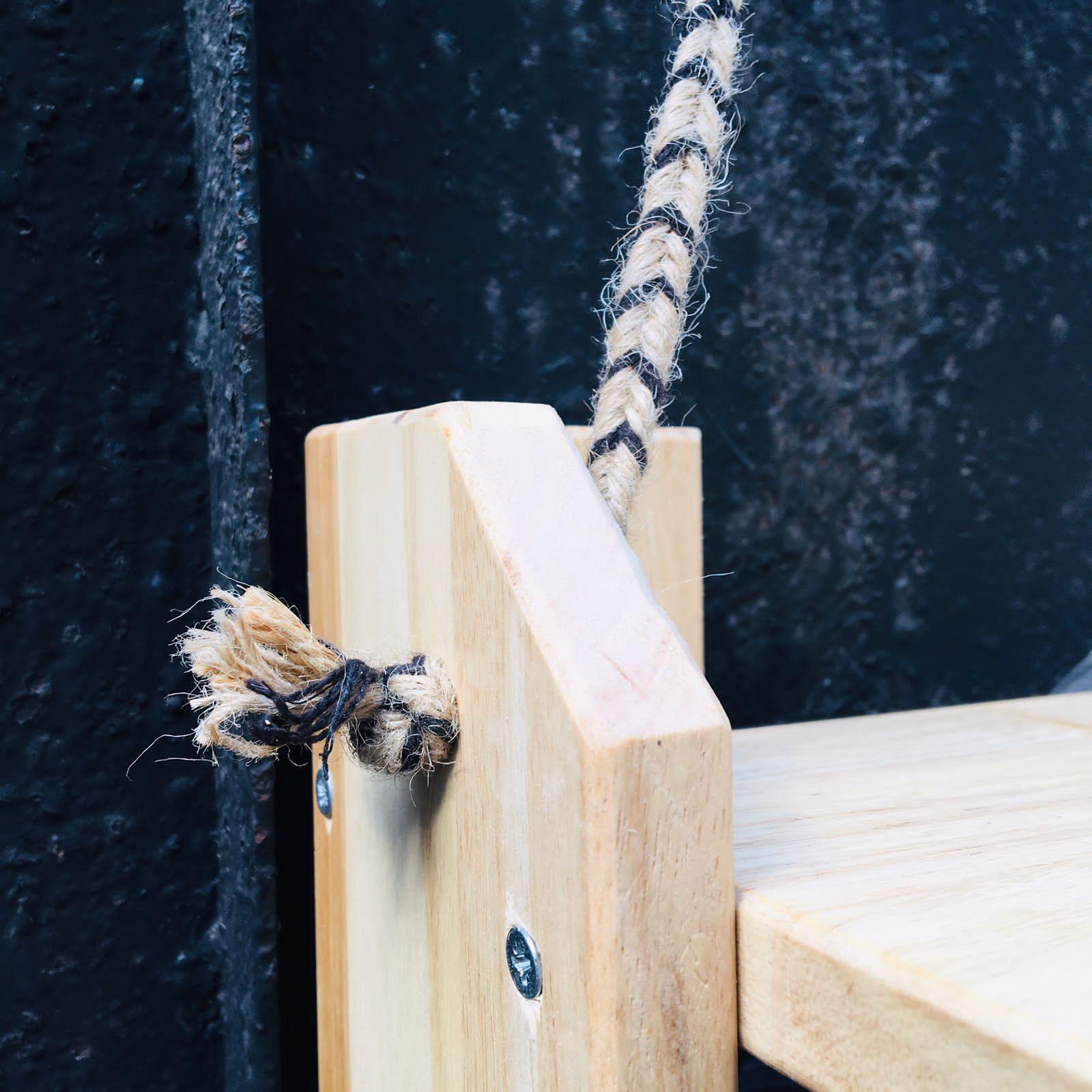 Suspended Shelf With Rope For Home/Office ( With Complementary Coaster ) By Miza. - Ouch Cart