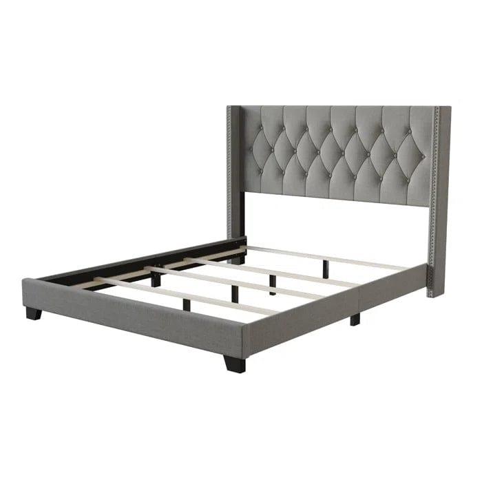 Aadvik Tufted Upholstered Low Profile Standard Bed - Ouch Cart