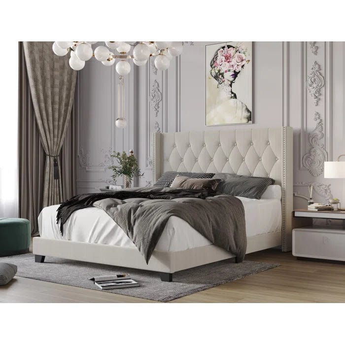Aadvik Tufted Upholstered Low Profile Standard Bed