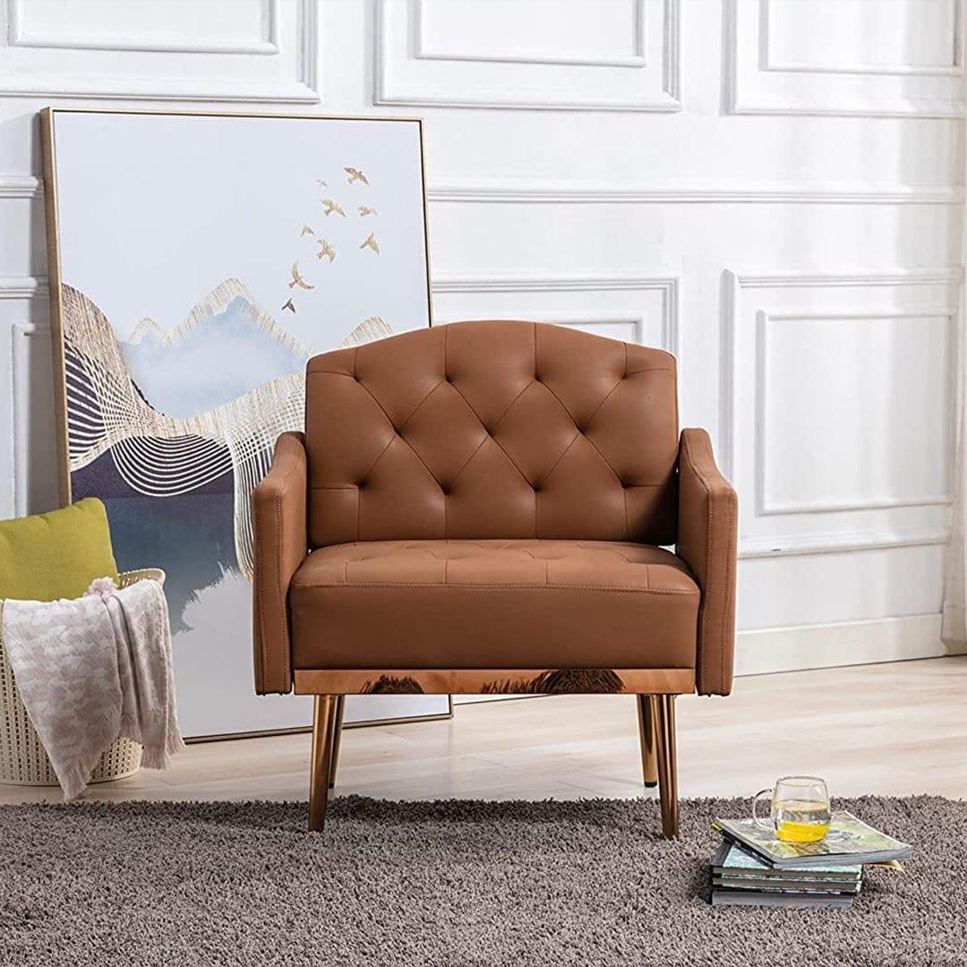 Accent Chair, Living Room, Bedroom Leisure Single Sofa Chair TV armrest seat, Suitable for Small Space Home, Office, Coffee Chair - Ouch Cart