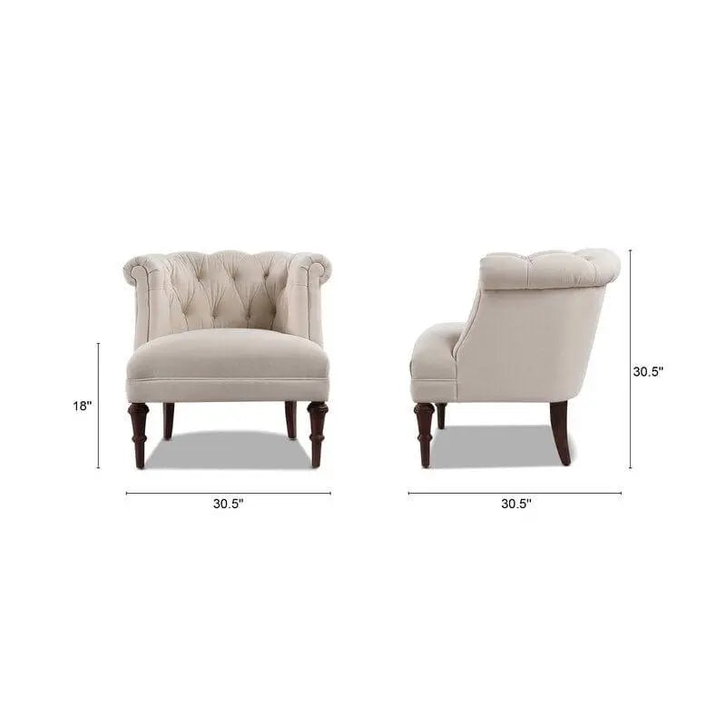 Wide Tufted Chesterfield Chair - Ouch Cart