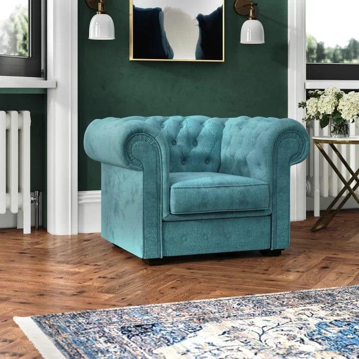 Alderwood Wide Tufted Chesterfield Chair - Ouch Cart