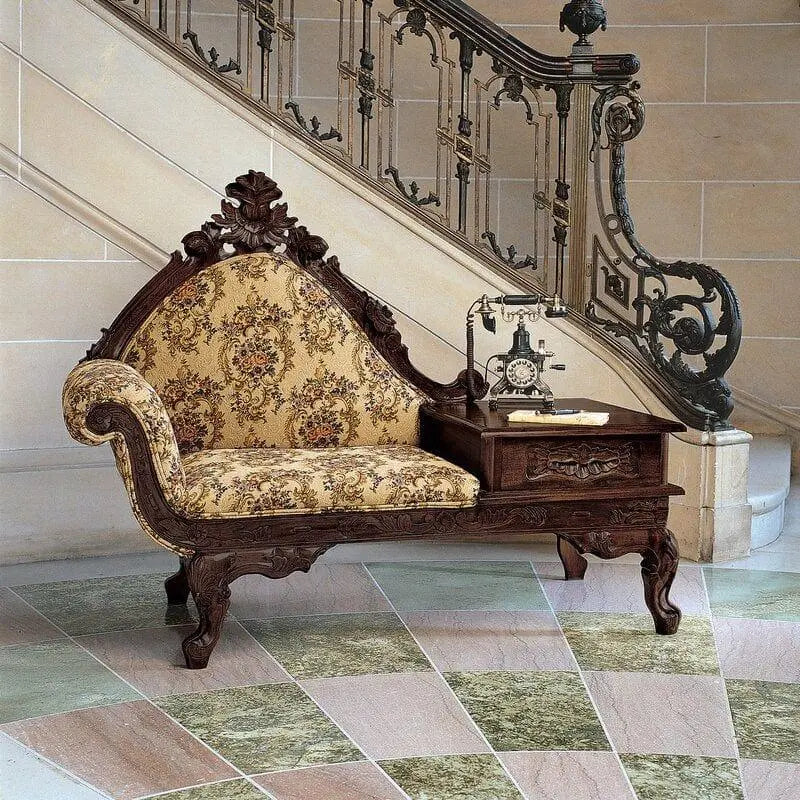 Alfredo Antique Seating and Storage Bench - Ouch Cart