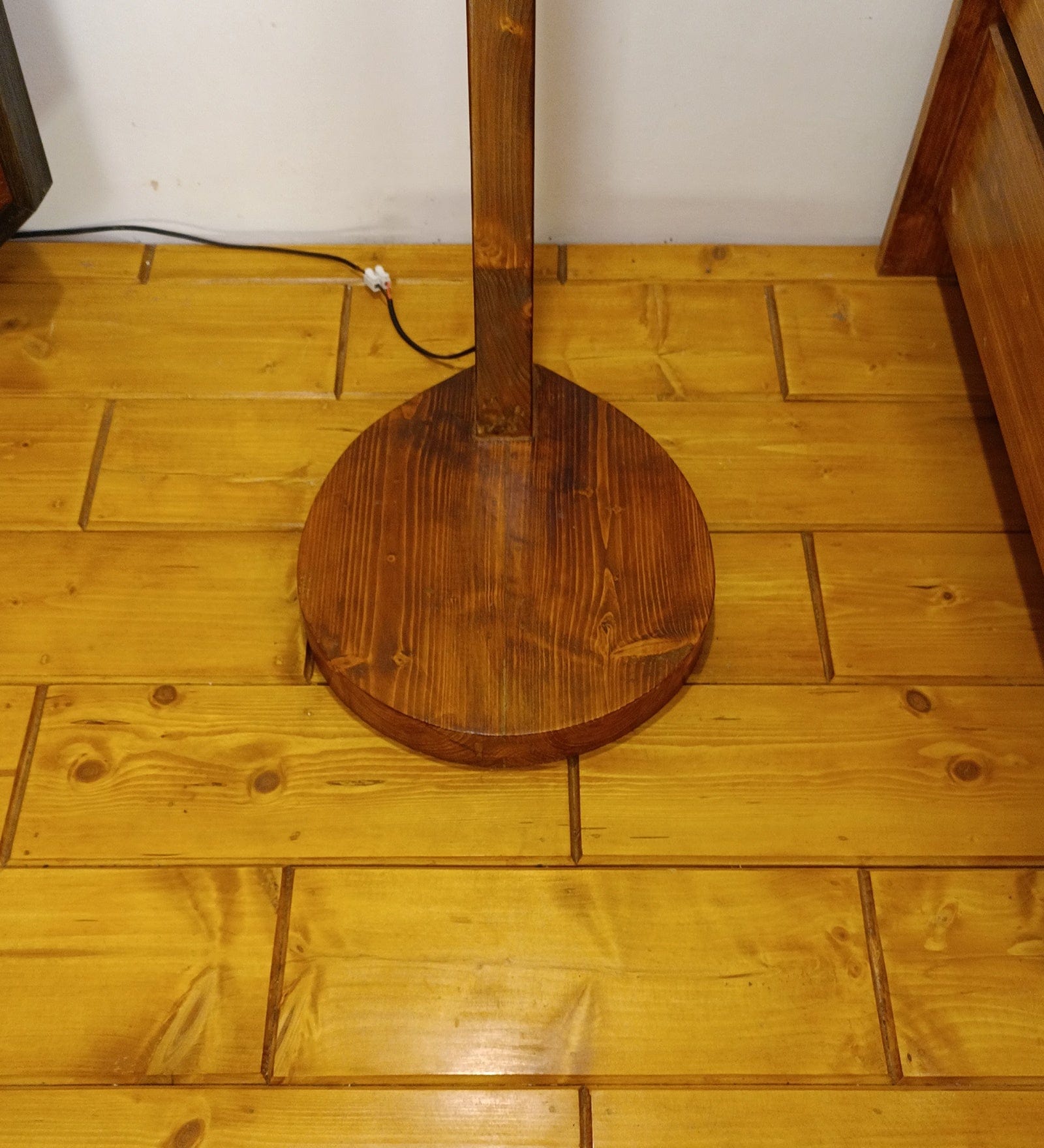 Alice Wooden Floor Lamp with Brown Base (BULB NOT INCLUDED)