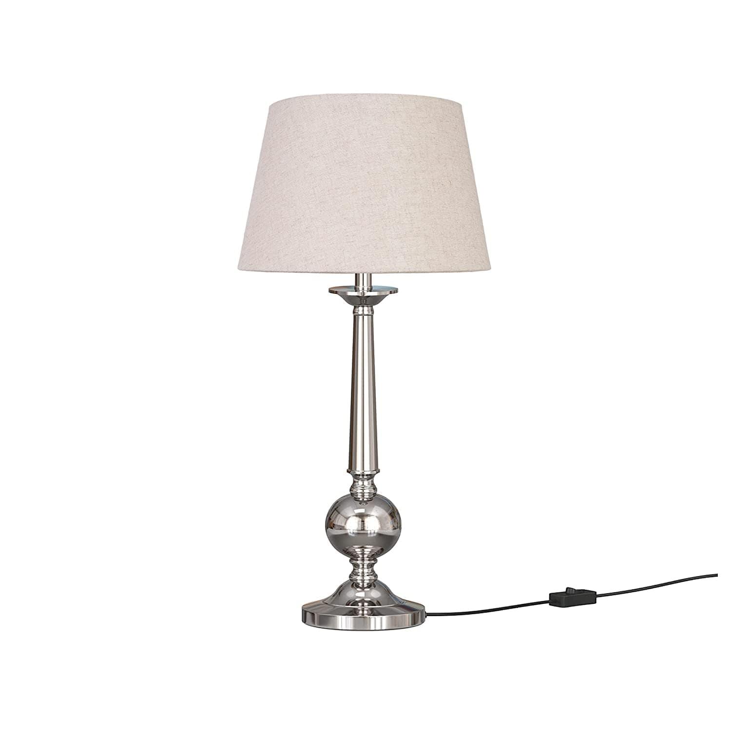 Aluminium Nickel Silver Table Lamp - Ouch Cart