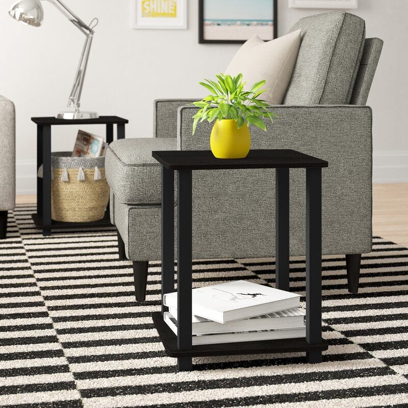 Wooden Tall End Table