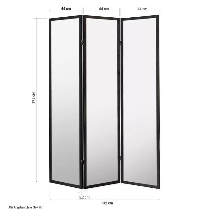 Archibald 175Cm H Folding Room Divider 3 Panel - Ouch Cart