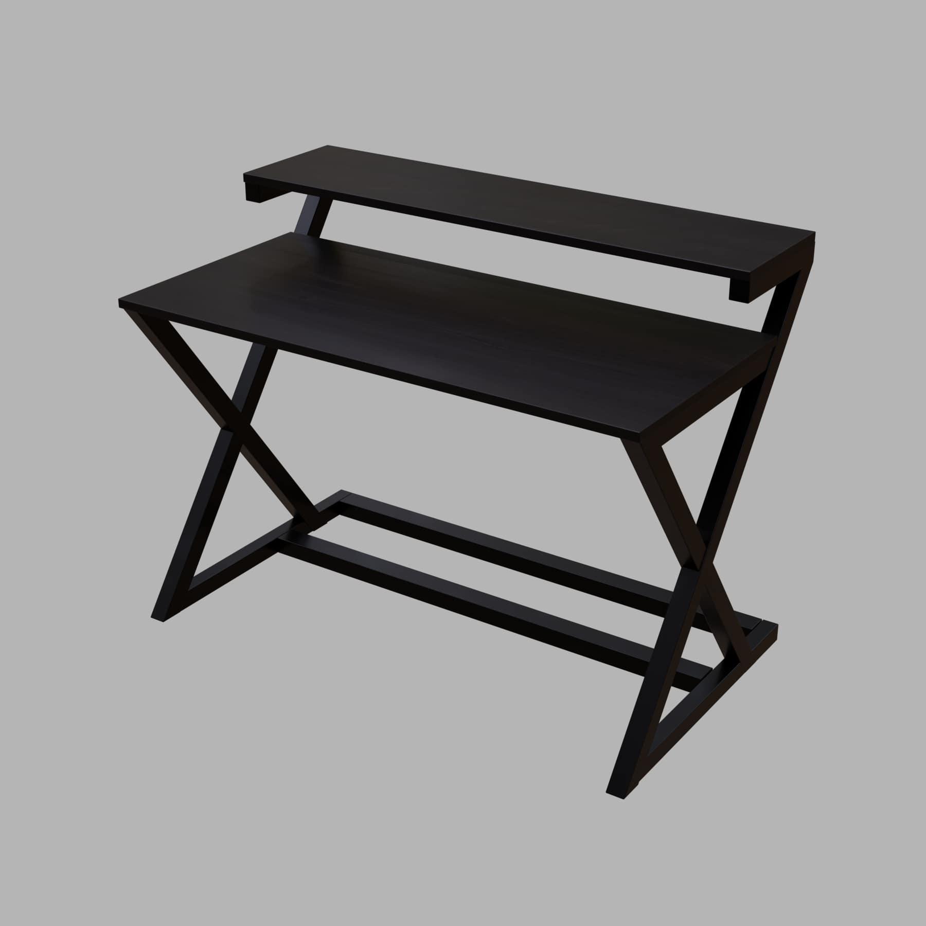 Austin Study Table with Upper Shelve in Brown Color - Ouch Cart