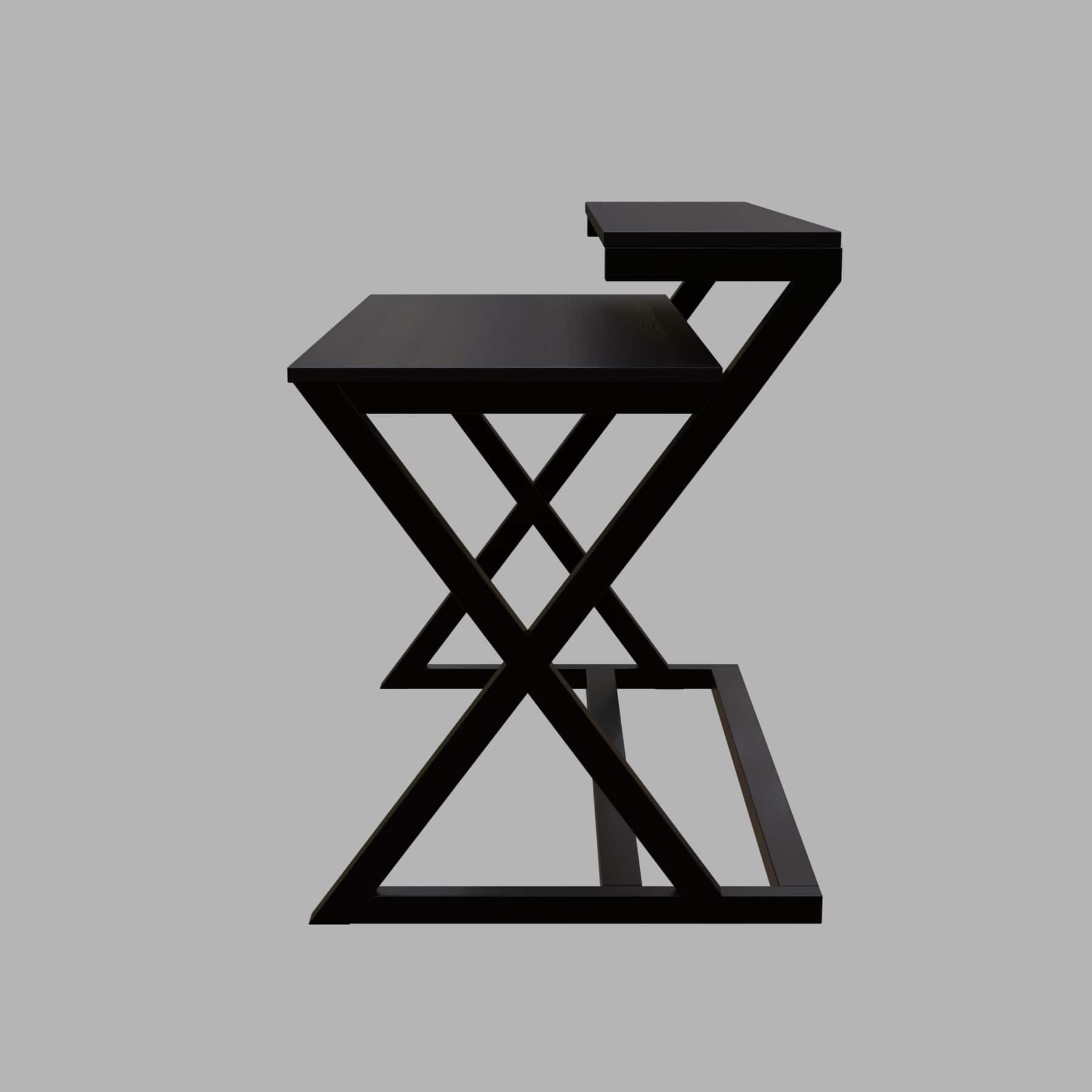 Austin Study Table with Upper Shelve in Brown Color - Ouch Cart