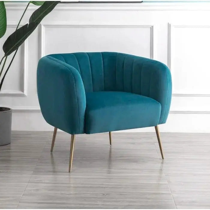 Aylin Wide Velvet Tub Chair - Ouch Cart