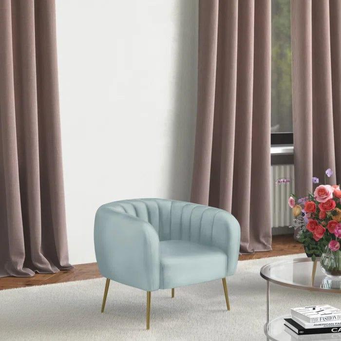 Aylin Wide Velvet Tub Chair - Ouch Cart