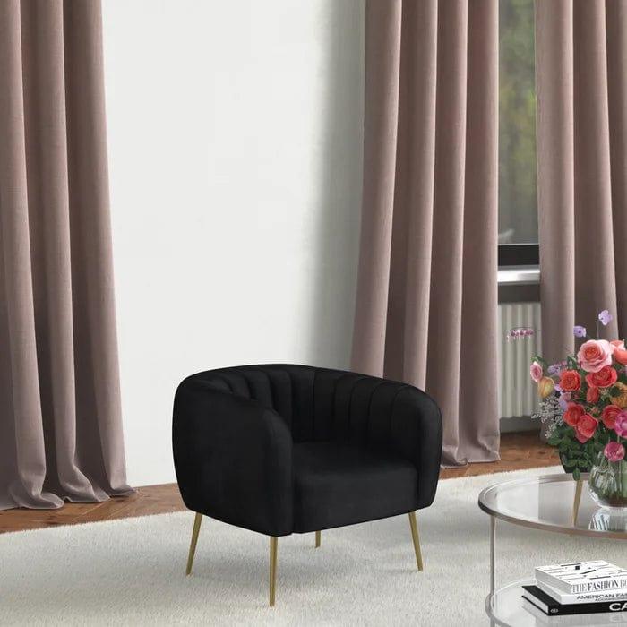 Aylin Wide Velvet Tub Chair - Ouch Cart