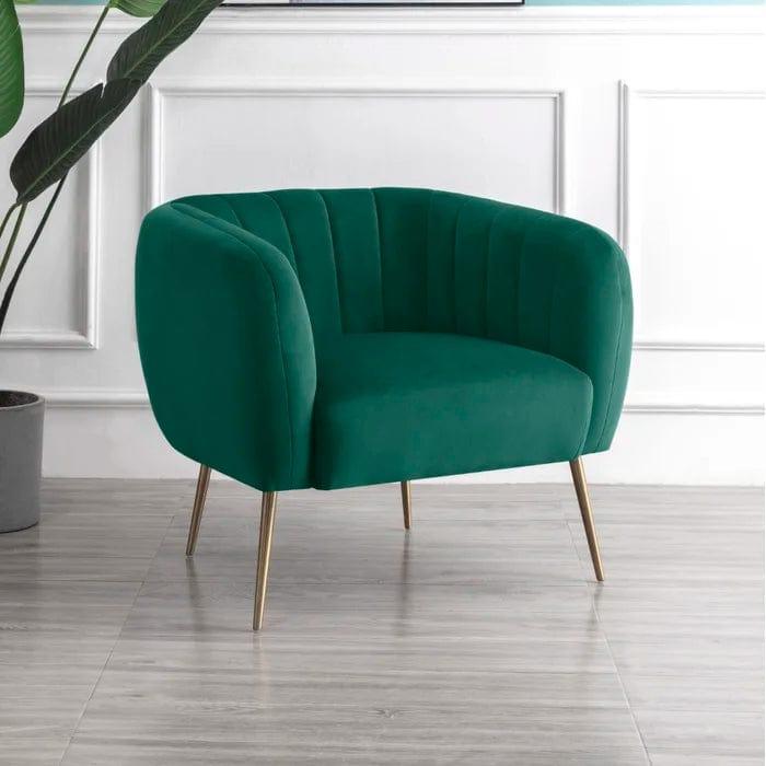 Aylin Wide Velvet Tub Chair - Ouch Cart