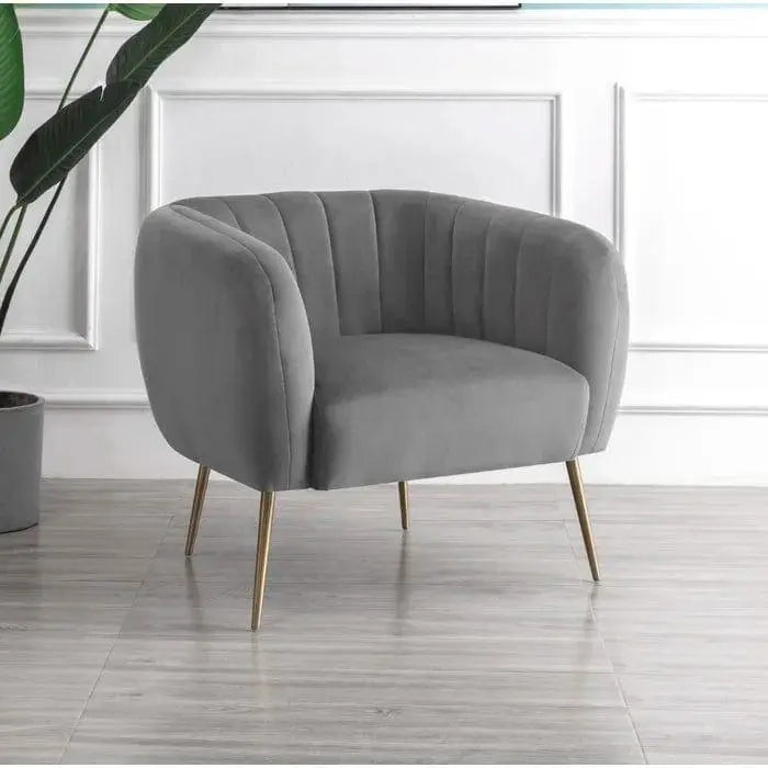 Aylin Wide Velvet Tub Chair - Ouch Cart