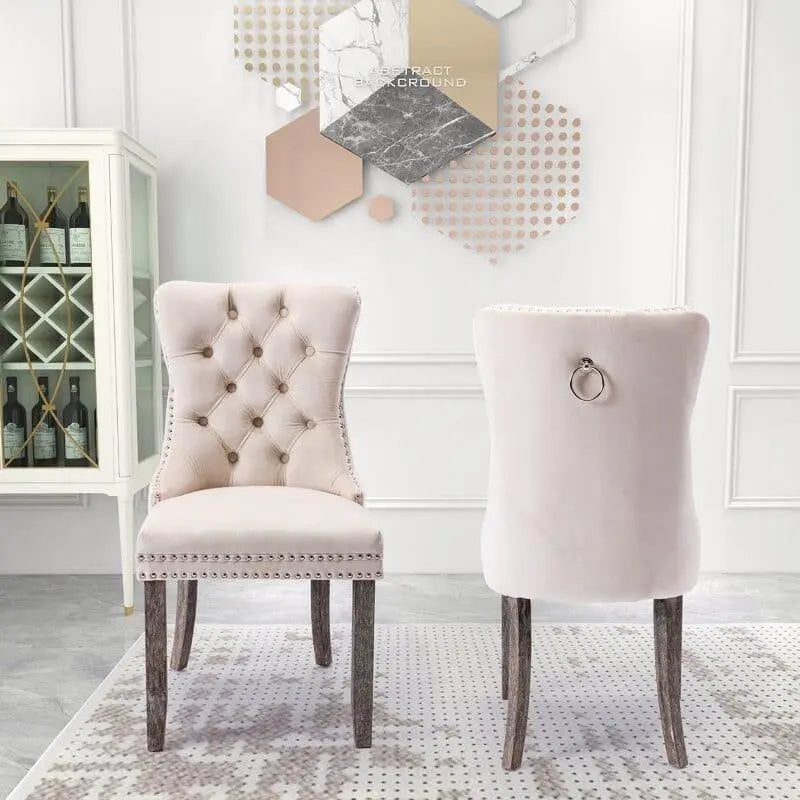 Rosdorf Park Aymie Tufted Upholstered Chair ( SET OF 2 ) - Ouch Cart