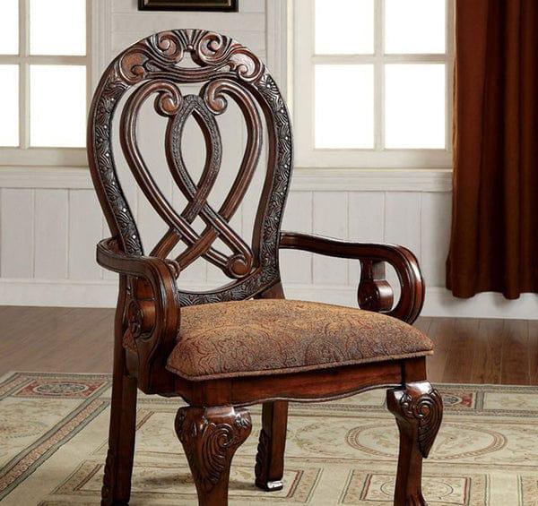 Wyndmere Traditional Arm Chair, Cherry Finish, - Ouch Cart