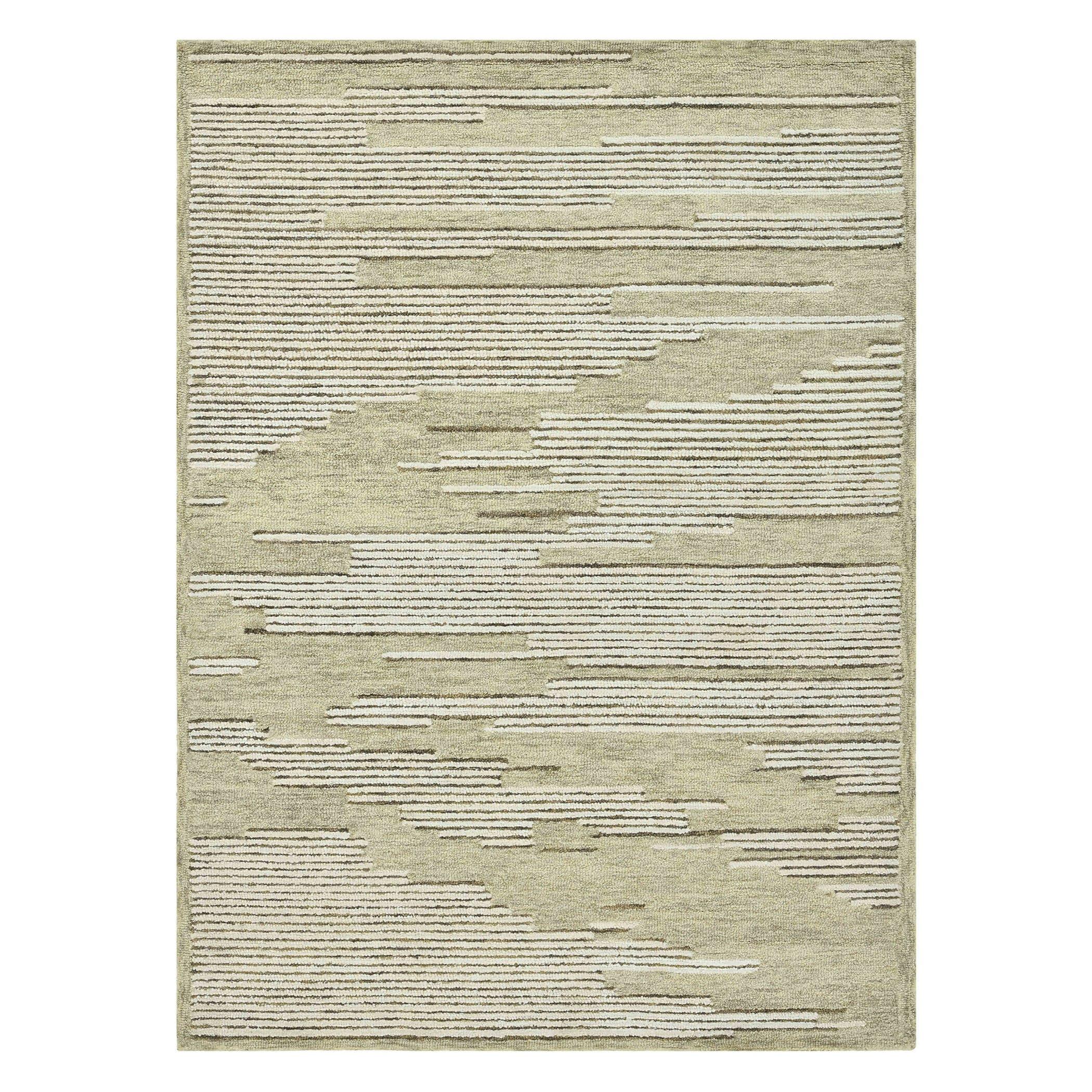 Ivory Wool Chicago 8x10 Feet Hand-Tufted Carpet Rug - Ouch Cart