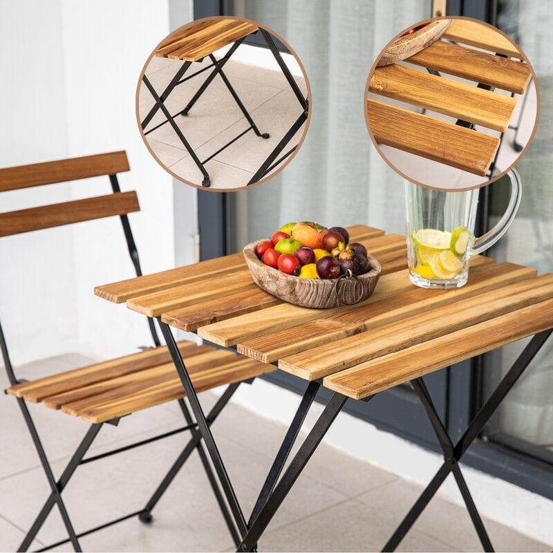 OUTDOOR FURNITURE GARDEN PATIO SEATING SET 1+2 CHAIRS AND TABLE SET BALCONY FURNITURE COFFEE TABLE SET - Ouch Cart