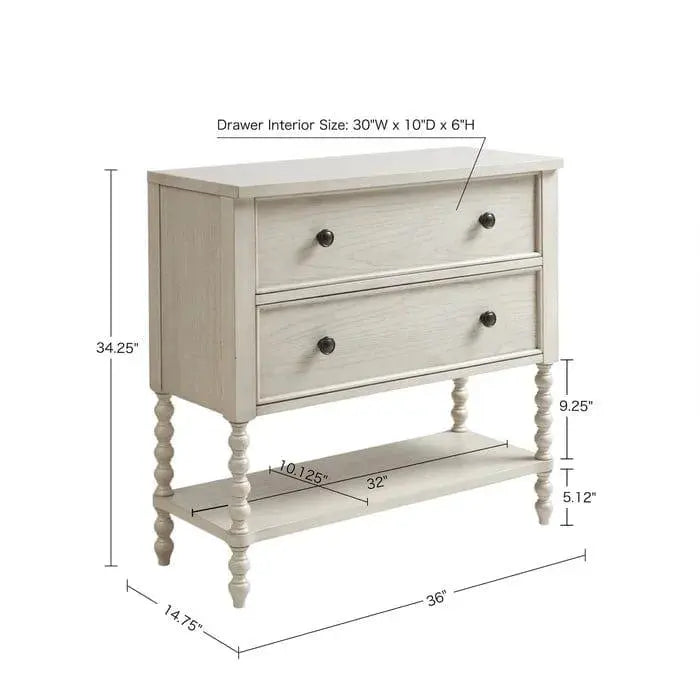 Beckett Solid Wood 2-Drawer Accent Chestv - Ouch Cart