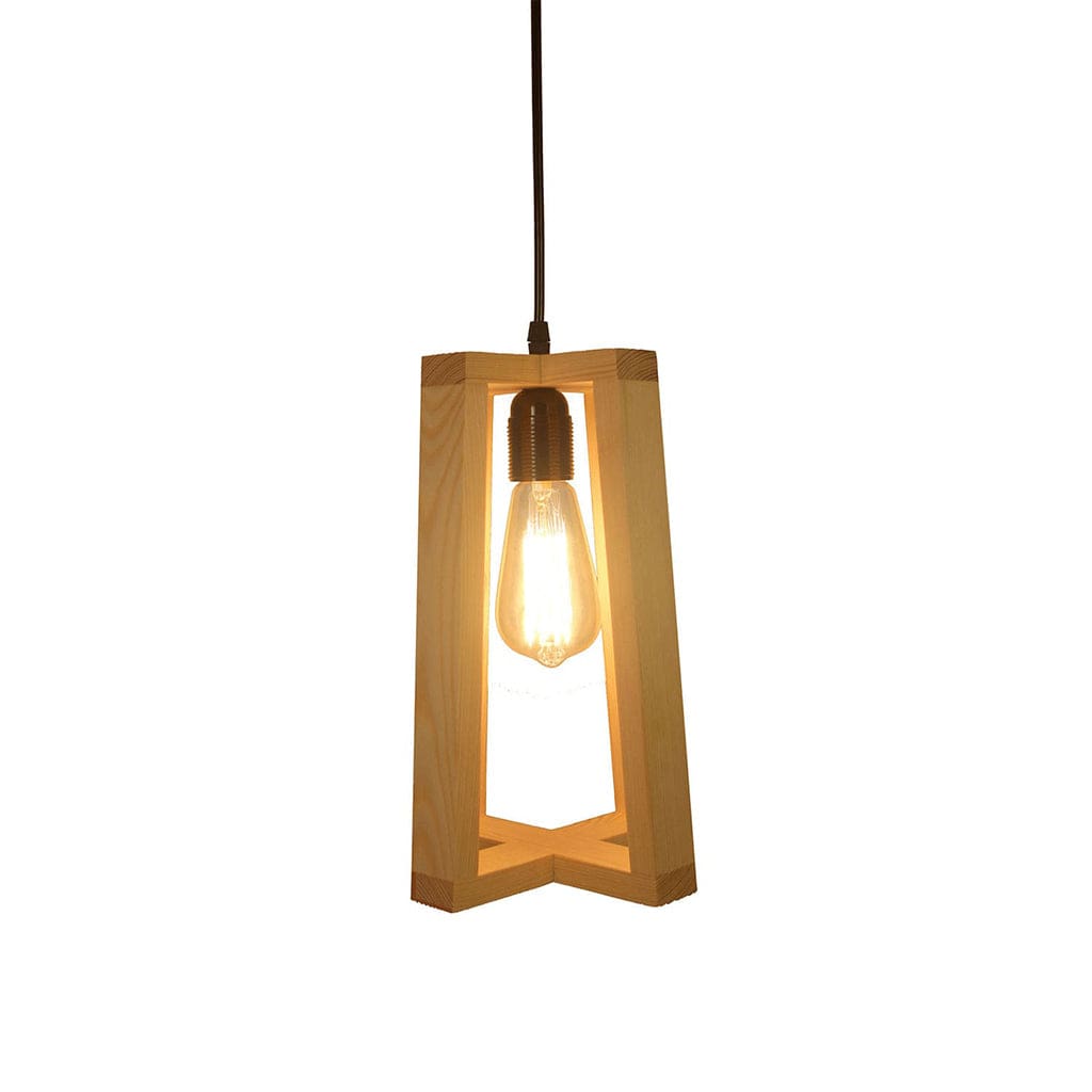 Blender Brown Wooden Single Hanging Lamp (BULB NOT INCLUDED)