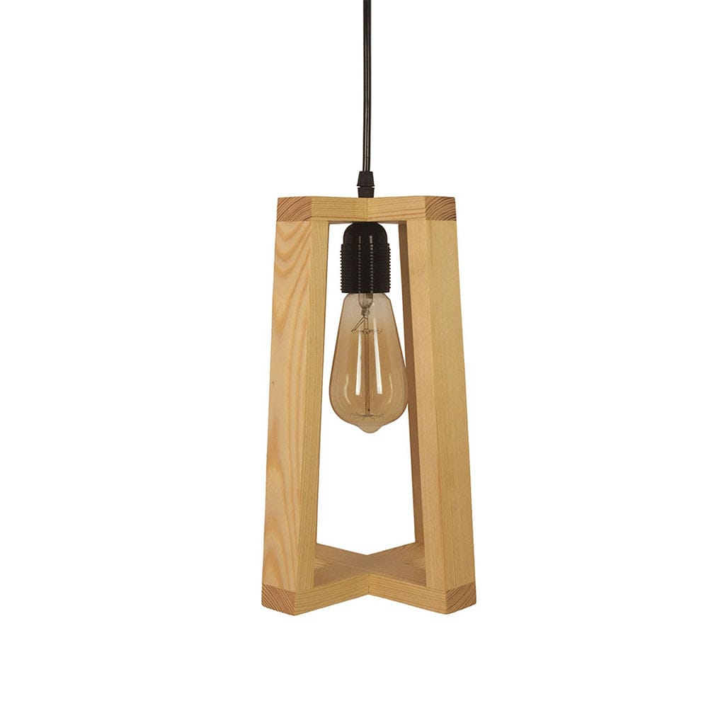 Blender Brown Wooden Single Hanging Lamp (BULB NOT INCLUDED)