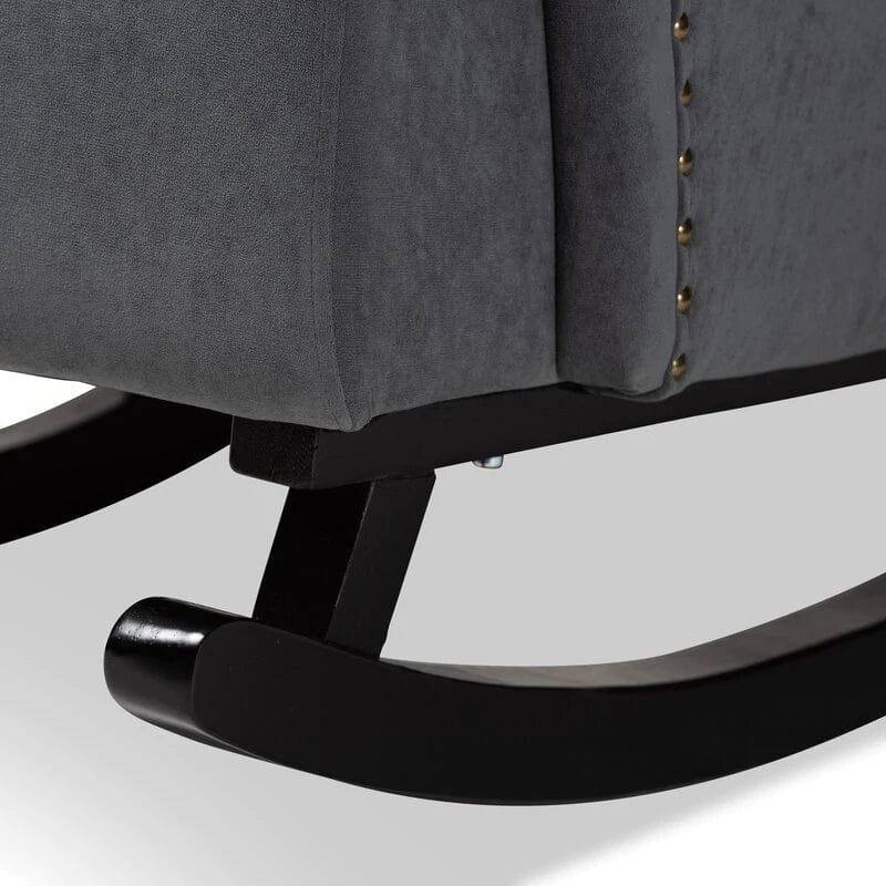 BLIGE UPHOLSTERED FINISHED WOOD ROCKING CHAIR - Ouch Cart