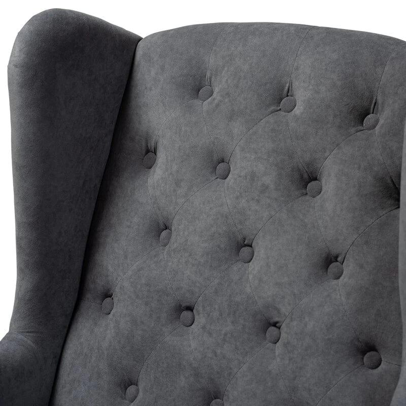 BLIGE UPHOLSTERED FINISHED WOOD ROCKING CHAIR - Ouch Cart