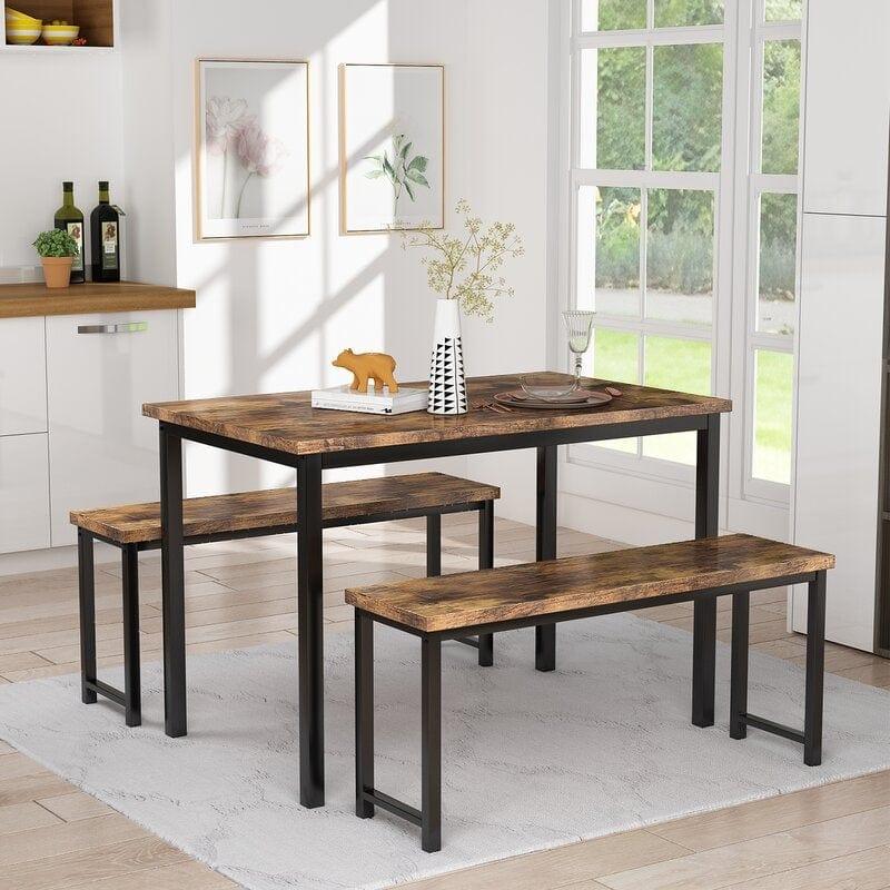 Blomkest 4 - Person Breakfast Nook Dining Set - Ouch Cart