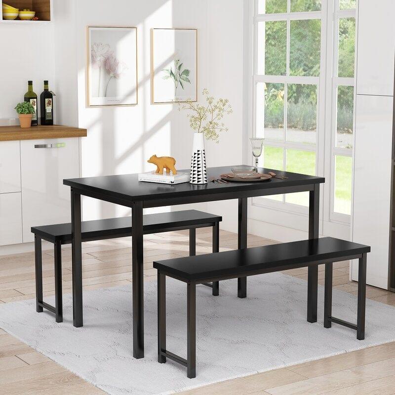 Blomkest 4 - Person Breakfast Nook Dining Set - Ouch Cart
