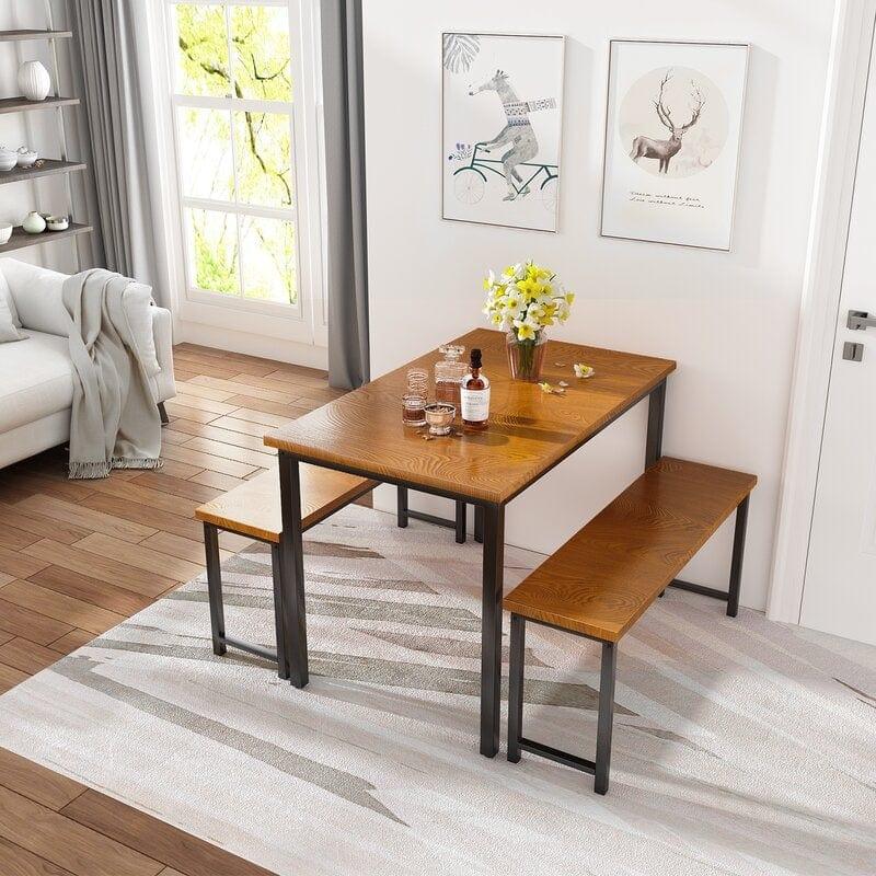 Blomkest 4 - Person Breakfast Nook Dining Set - Ouch Cart