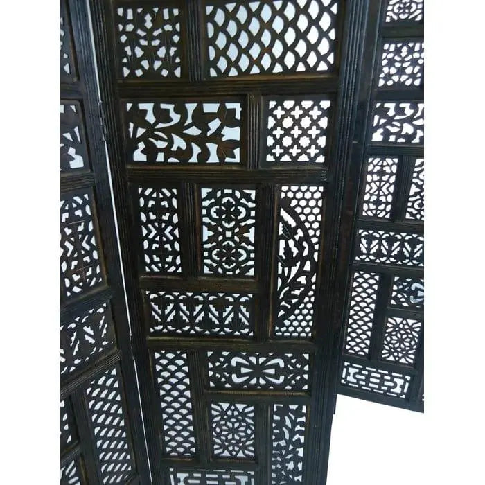 Bracknell 183Cm W x 177Cm H 4 - Panel Folding Room Divider - Ouch Cart