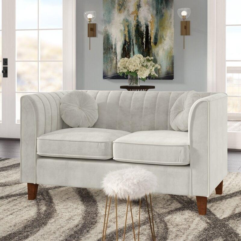 2 Seater Velvet Loveseat - Ouch Cart