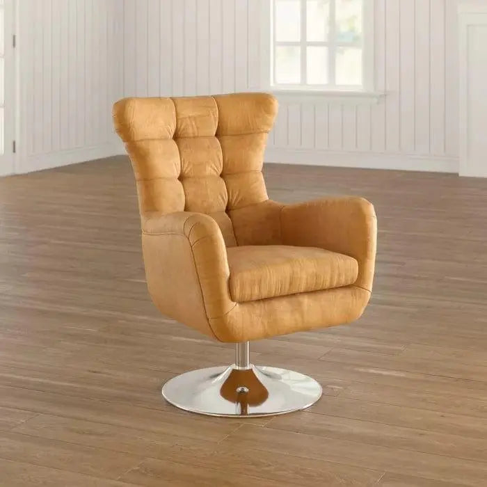 Cantillo Wide tufted Top Grain Wingback Chair - Ouch Cart