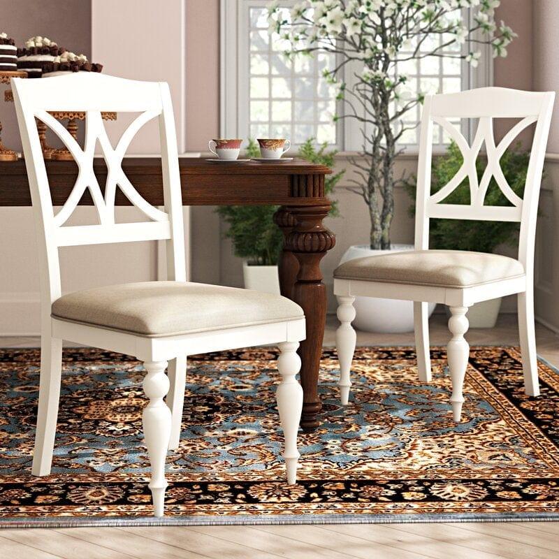 Wooden Cato Cross Back Side Dinning Chair (Set of 2) - Ouch Cart