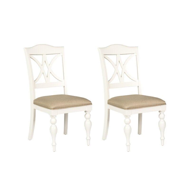 Wooden Cato Cross Back Side Dinning Chair (Set of 2) - Ouch Cart