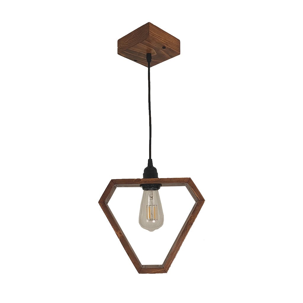 Clark Brown Wooden Single Hanging Lamp
