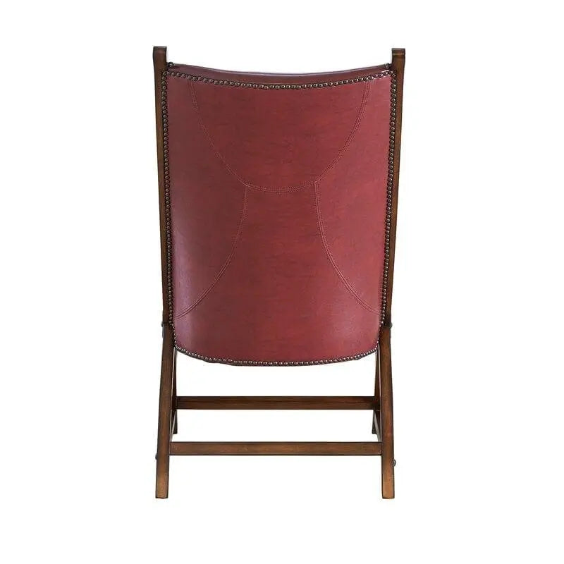 Wide Unique Back Design Armchair With Ottoman - Ouch Cart