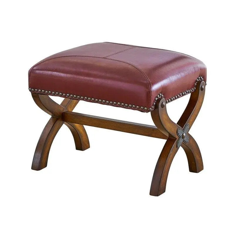 Wide Unique Back Design Armchair With Ottoman - Ouch Cart