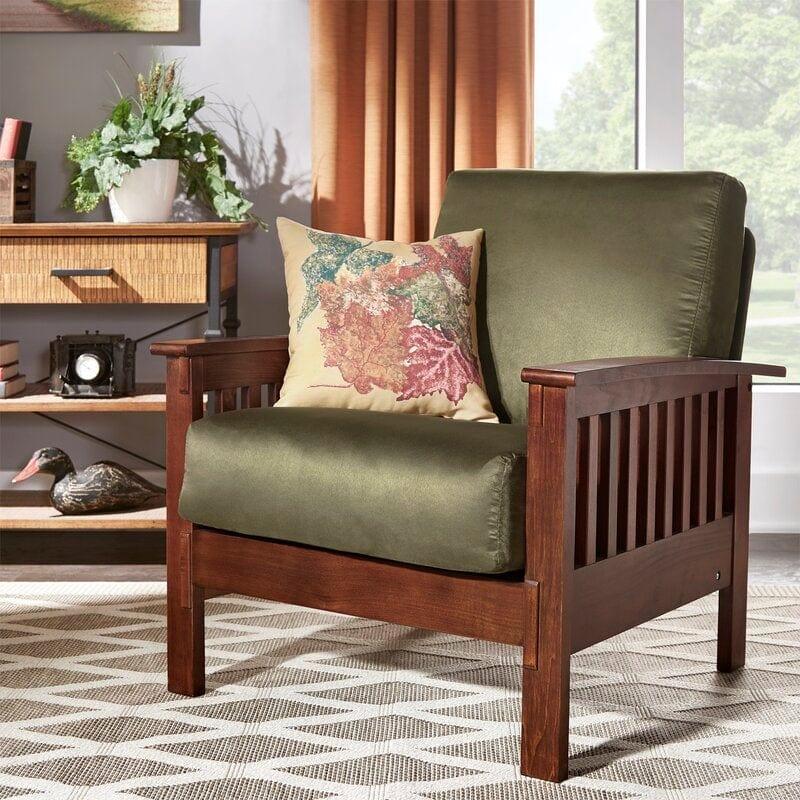 Teak Wood Lounge Chair Sofa Arm Chair for Living Room/Home/Offices - Ouch Cart