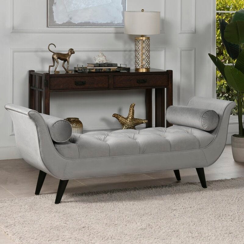 Modern Upholstered Tufted Cordelia Bench Button for Bedroom,Entryway Living Room