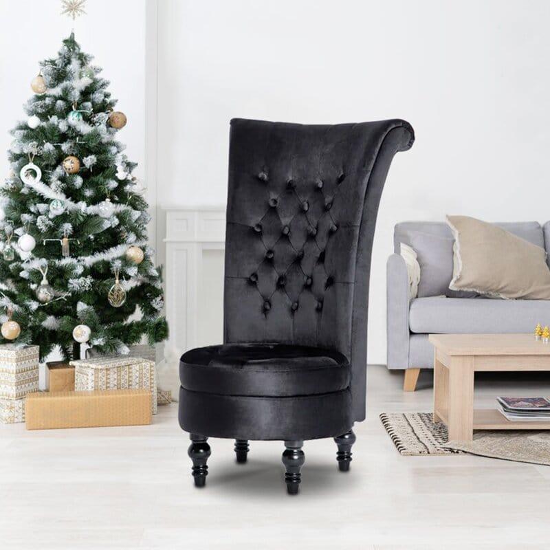 Coreas Wide Tufted Velvet Wingback Chair - Ouch Cart
