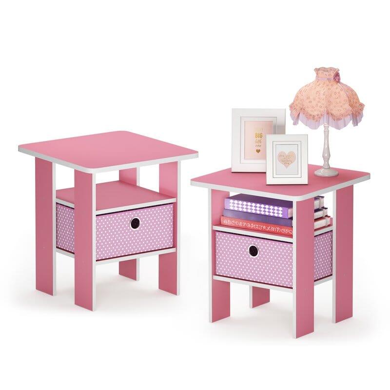 Coughlin Tall End Table Set with Storage (Set of 2) - Ouch Cart