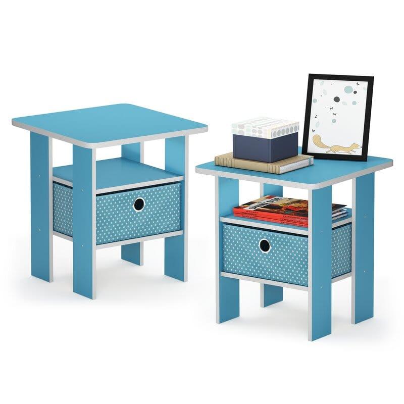 Coughlin Tall End Table Set with Storage (Set of 2) - Ouch Cart