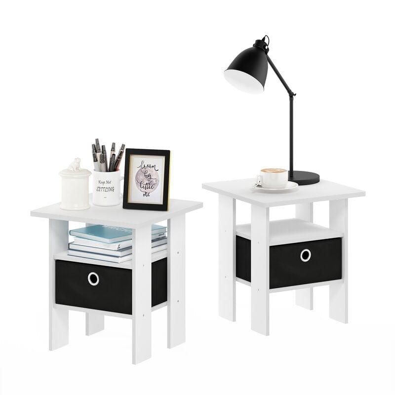 Coughlin Tall End Table Set with Storage (Set of 2) - Ouch Cart