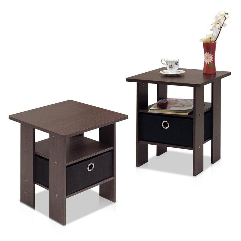 Coughlin Tall End Table Set with Storage (Set of 2) - Ouch Cart
