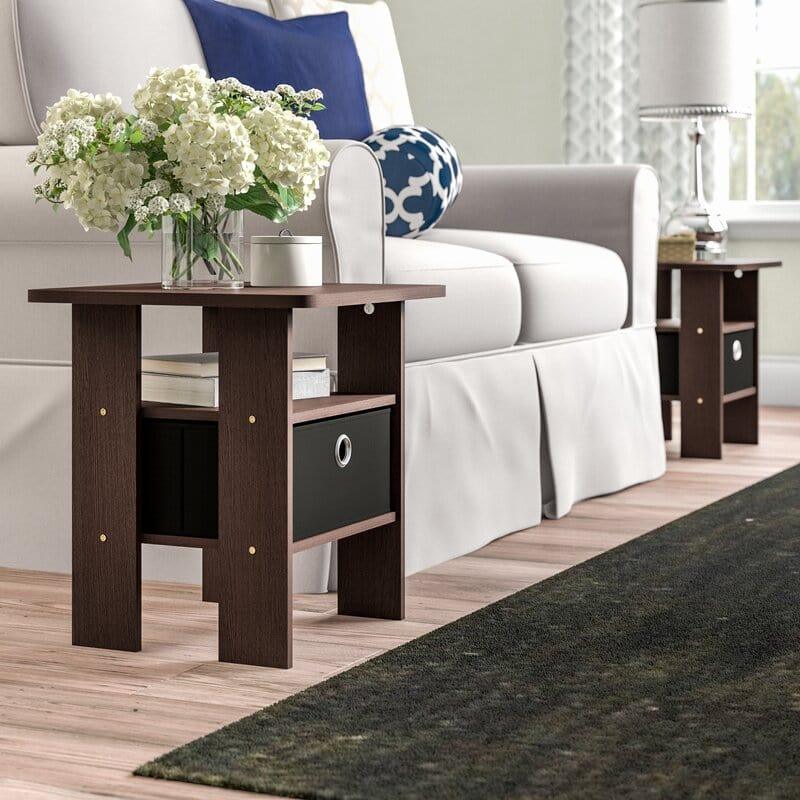 Coughlin Tall End Table Set with Storage (Set of 2) - Ouch Cart