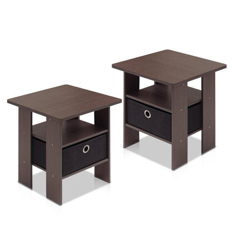 Coughlin Tall End Table Set with Storage (Set of 2) - Ouch Cart